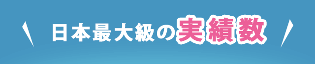 日本最大級の実績数